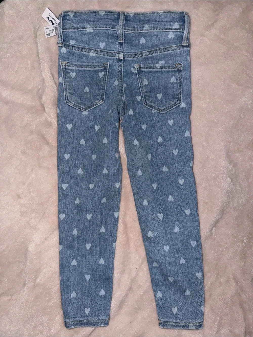 Old Navy Light Blue Heart Print Skinny Jeans
